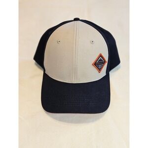 Husqvarna Baseball Cap Hat‎ Tan Navy Blue Outdoor Work Gear
